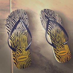 Havaianas brand new w tags zebra print never worn